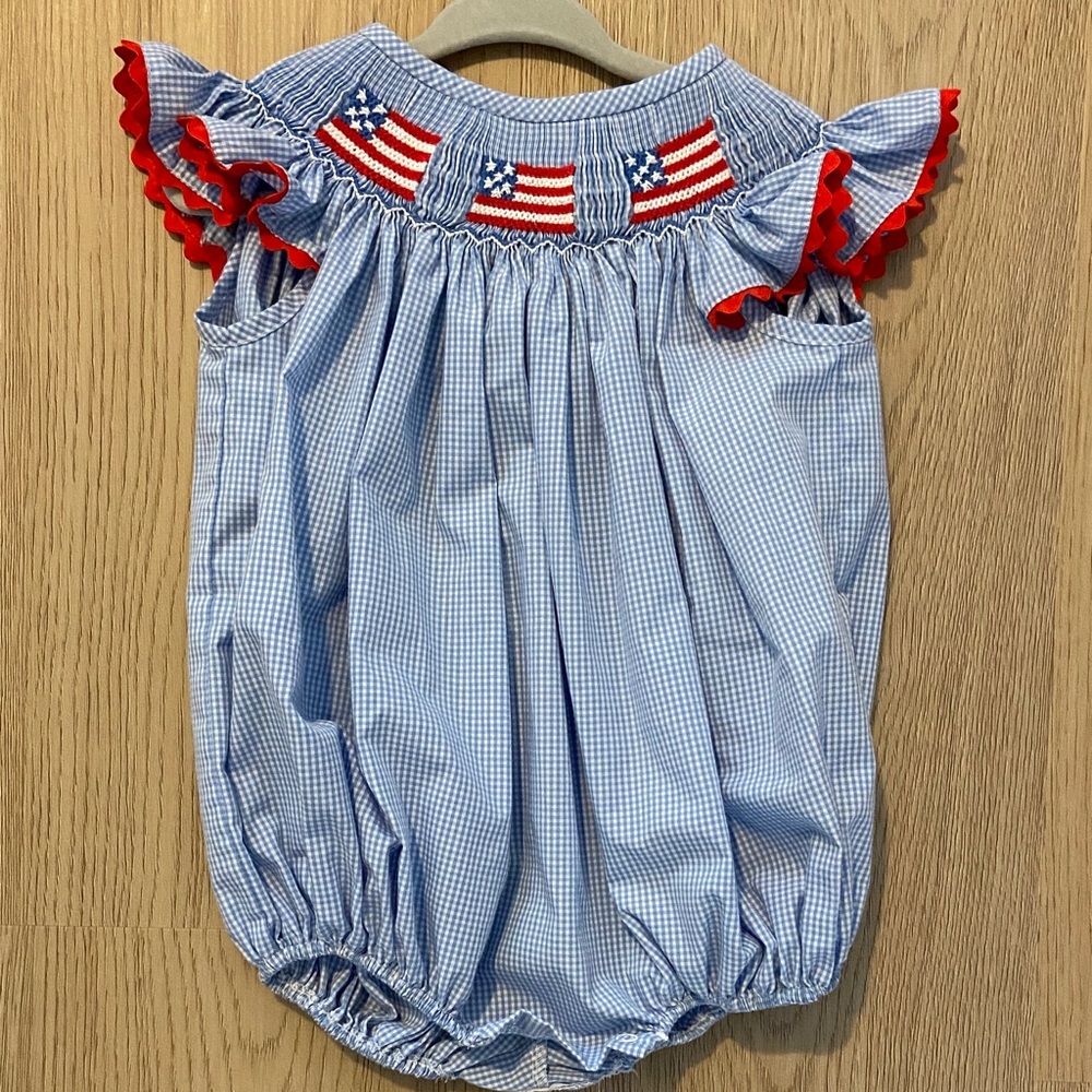Patriotic Blue and Red Kids Bubble